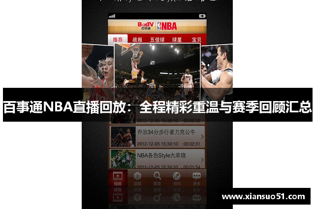 百事通NBA直播回放：全程精彩重温与赛季回顾汇总